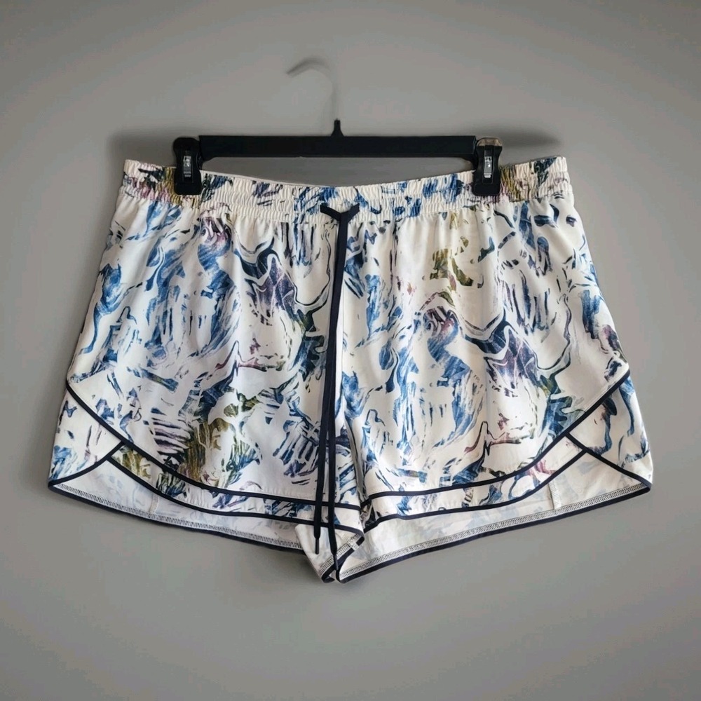 CALIA Step Up Shorts Womens XXL Moss Print Multi High Rise Layered Athletic NEW